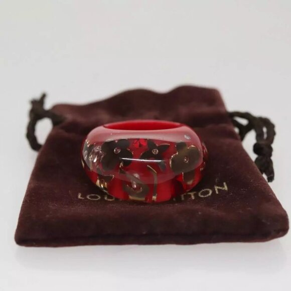 LOUIS VUITTON Uncle John Burgh Ring plastic Red - Picture 2 of 13